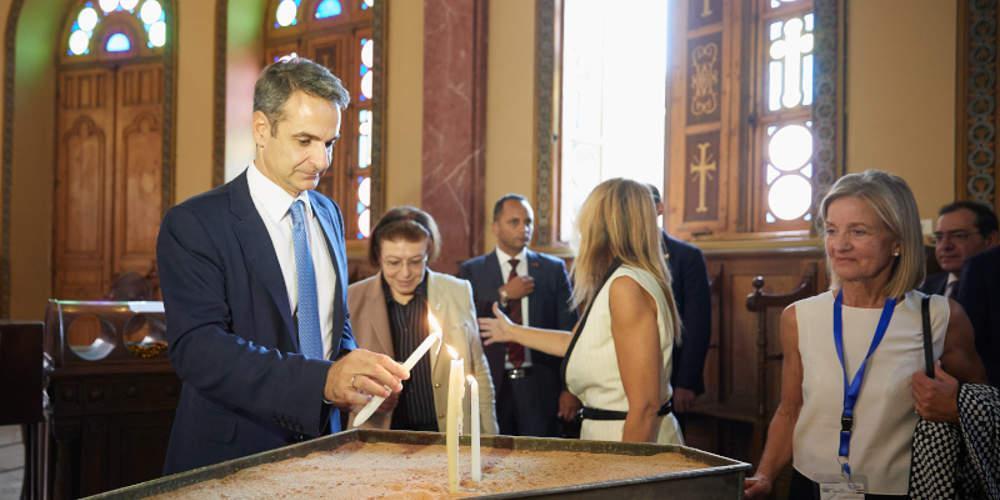 Στη Μονή Αγίου Γεωργίου στο Κάιρο ο Μητσοτάκης – Γιατί θυμήθηκε τον πατέρα του [εικόνες]