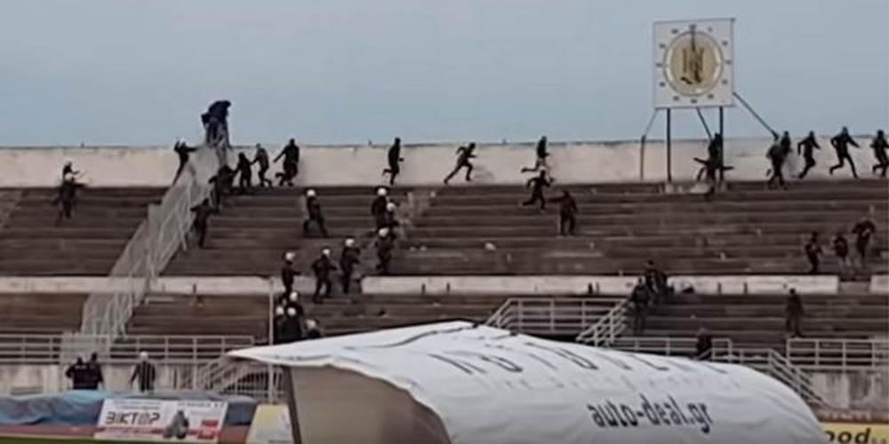 Σοβαρά επεισόδια στα Τρίκαλα και επίθεση σε παίκτη του Αιγάλεω [βίντεο]
