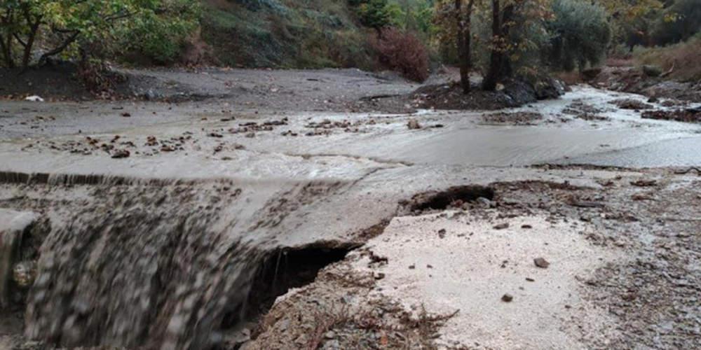 Σοβαρά προβλήματα από την κακοκαιρία στην Κρήτη: Πλημμύρες και κατολισθήσεις