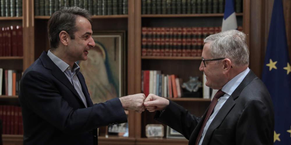 Οικονομία και κορωνοϊός στη συνάντηση Μητσοτάκη-Ρέγκλινγκ στο Μαξίμου