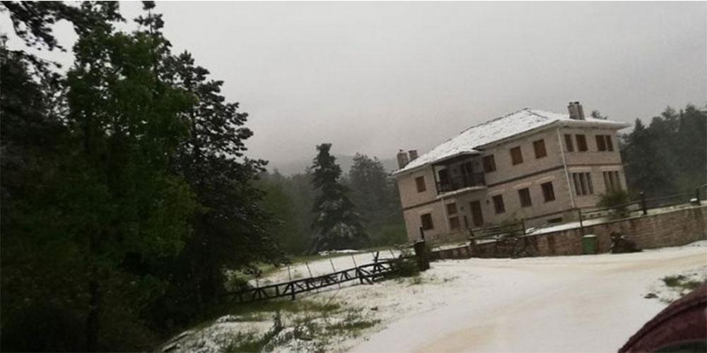 Καιρός: Το... έστρωσε στο Ζαγόρι, λίγες μέρες πριν μπει ο Ιούνιος [εικόνες]