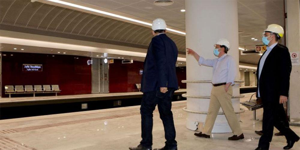 Τον Ιούλιο οι σταθμοί μετρό Αγ. Βαρβάρα, Κορυδαλλός, Νίκαια - Αυτοψία Καραμανλή