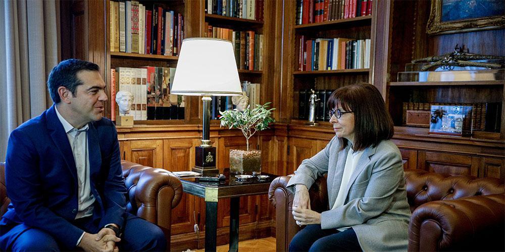 Η πανδημία στην ατζέντα της συνάντησης Σακελλαροπούλου - Τσίπρα