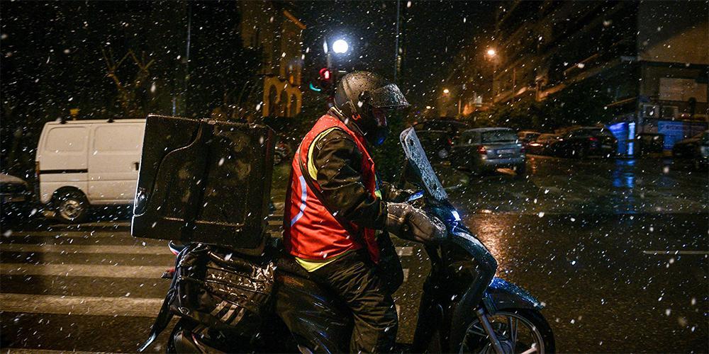 Κακοκαιρία «Μήδεια» - Σύσταση του Yπ. Εργασίας: Μην βάζετε σε κίνδυνο τους εργαζόμενους στο delivery