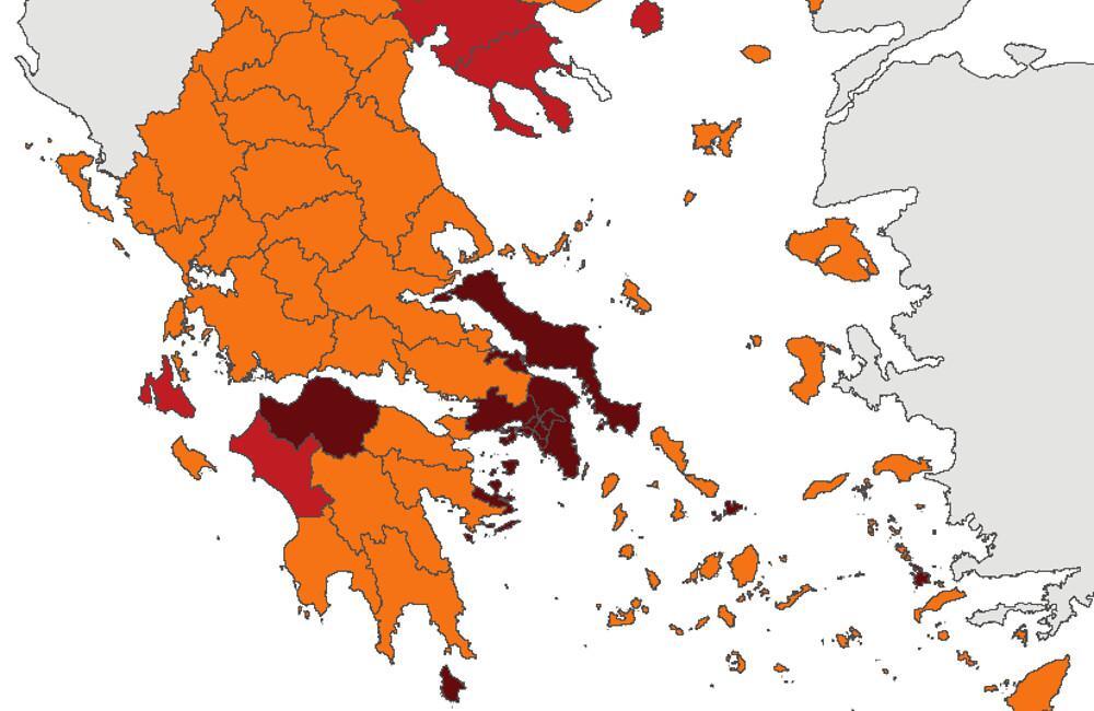 Lockdown: Αυτός είναι ο νέος επιδημιολογικός χάρτης