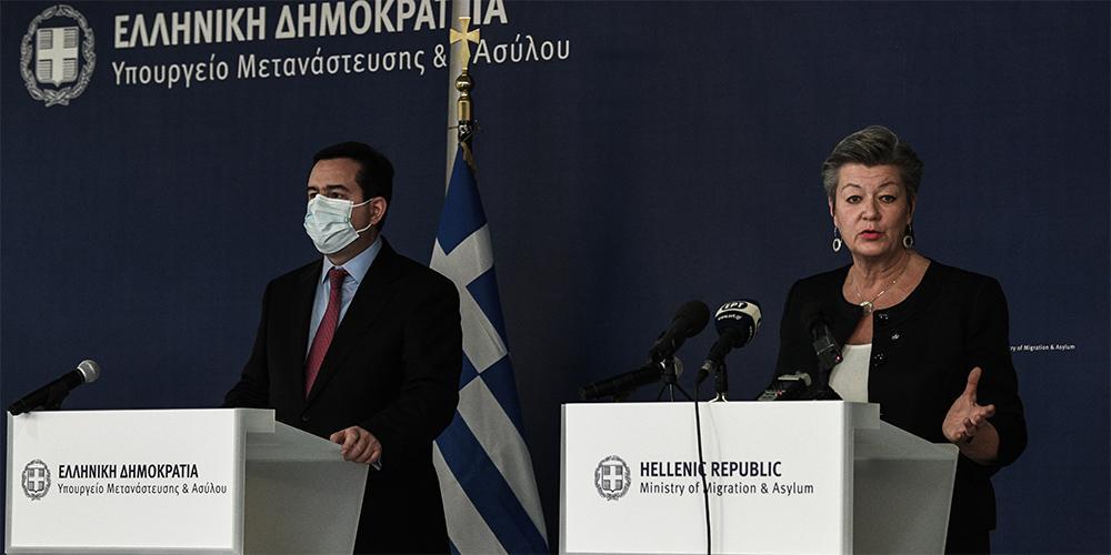 Συνάντηση Μηταράκη - Γιόχανσον: Να τεθεί σε ευρωπαϊκό πλαίσιο η μεταναστευτική πολιτική