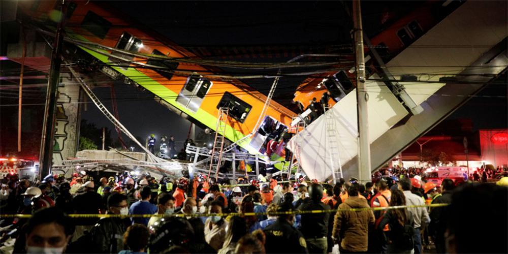 Τραγωδία στο Μεξικό: Κατέρρευσε γέφυρα του μετρό πάνω σε δρόμο