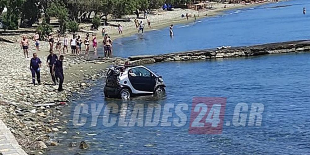 Τήνος: Βούτηξε με το αυτοκίνητο στη θάλασσα για να μην συλληφθεί