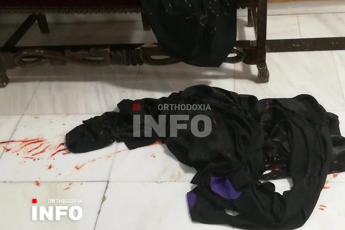 Μονή Πετράκη: Σοκάρουν οι πρώτες φωτογραφίες – Αίμα και καμένα άμφια