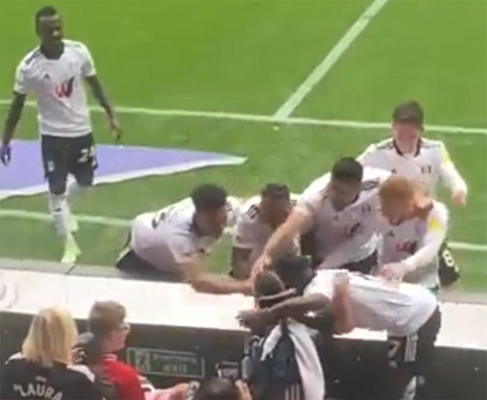 Οι παίκτες της Φούλαμ πανηγυρίζουν με 13χρονο φίλαθλο