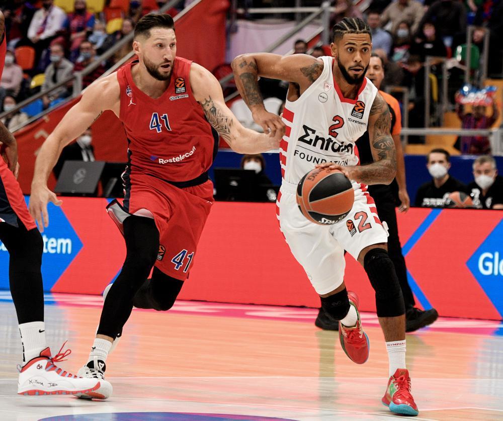 Ευρωλίγκα: Πάλεψε αλλά ηττήθηκε ο Ολυμπιακός από την ΤΣΣΚΑ με 88-82