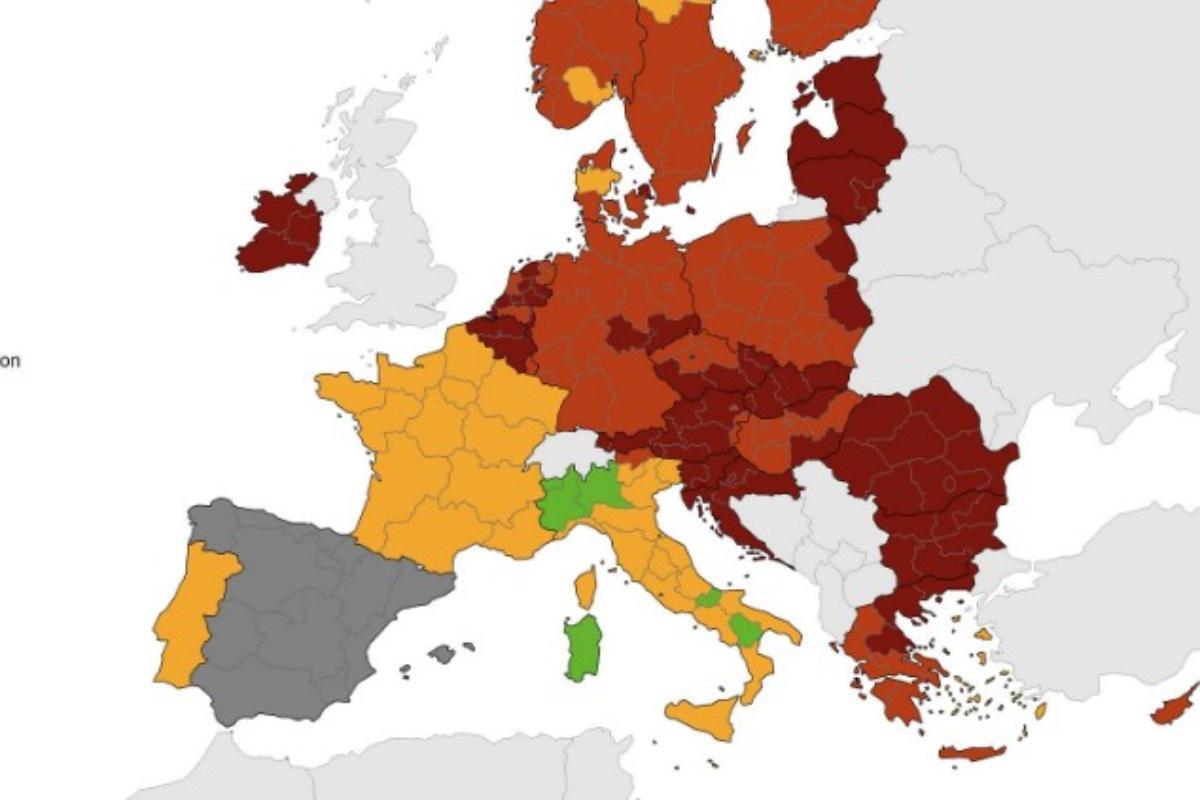 Κορονοϊός – ECDC: Στο βαθύ κόκκινο Μακεδονία, Θράκη και Θεσσαλία – Δείτε τον χάρτη