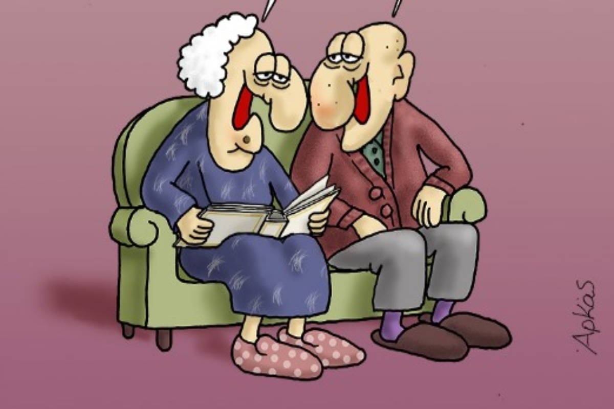 Αρκάς: «Καλημέρα» με σκίτσο… διαχρονικό – Ο διάλογος ενός ηλικιωμένου ζευγαριού