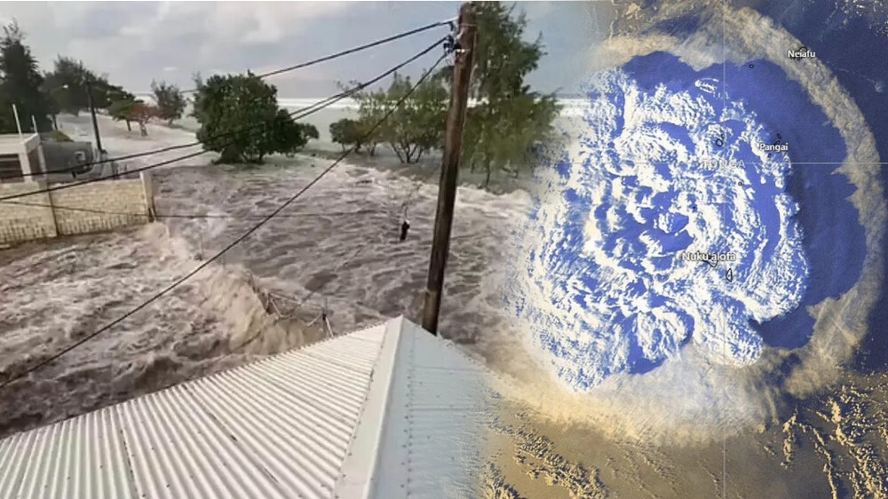 Τρόμος από την έκρηξη ηφαιστείου στην Τόνγκα: Κύματα τσουνάμι στις ακτές