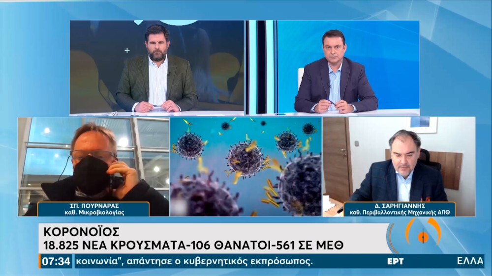 Κορονοϊός Σαρηγιάννης Πουρνάρας