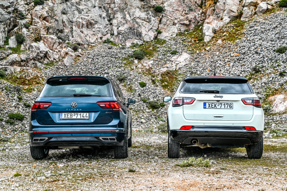 Volkswagen Tiguan vs Jeep Compass: Για τους τολμηρούς