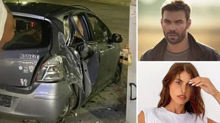 Σοβαρό τροχαίο για τον Γιώργο Σαμπάνη και την σύντροφό του Ιωάννα Σαρρή