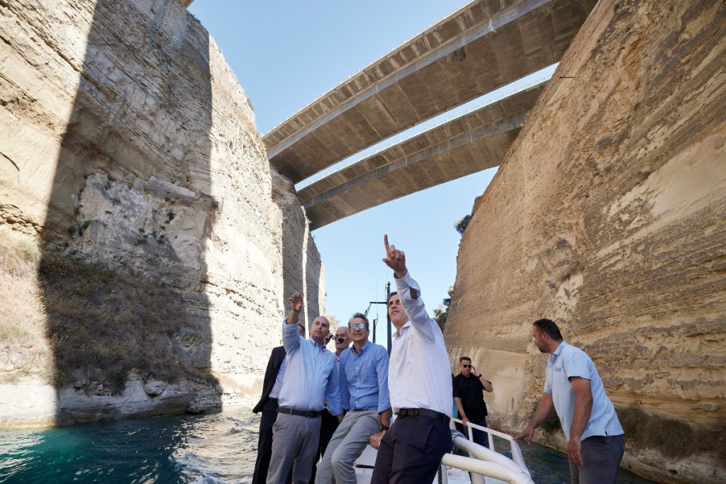 Μητσοτάκης από Ισθμό της Κορίνθου: Στις 3 Ιουλίου ανοίγει για όλα τα πλοία η διώρυγα