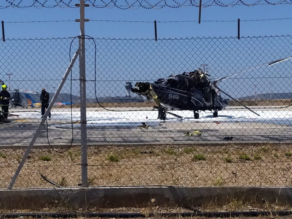 Ελευθέριος Βενιζέλος: Φωτιά σε ελικόπτερο – «Χόρευε» πριν παραδοθεί στις φλόγες αναφέρει αυτόπτης μάρτυρας