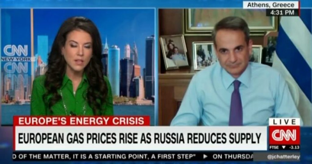Μητσοτάκης στο CNN: Καλύτερα ο Ερντογάν να αναβιώσει την οικονομία παρά την Οθωμανική Αυτοκρατορία