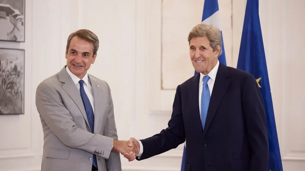 «Η Ελλάδα είναι το κέντρο των εξελίξεων» είπε ο Τζον Κέρι στον Κυριάκο Μητσοτάκη