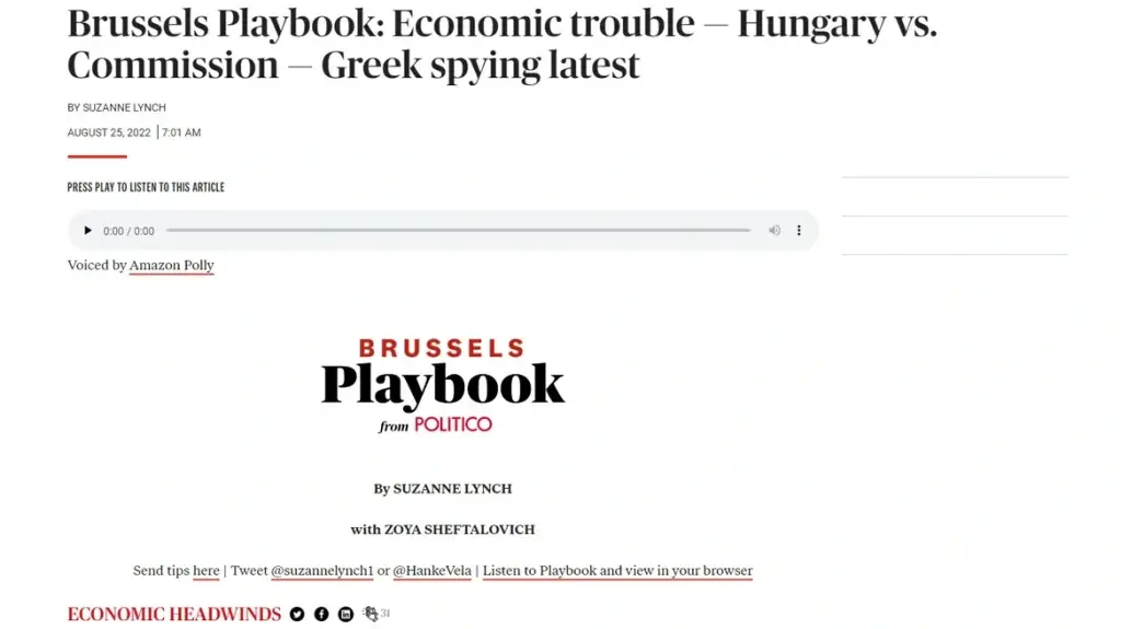 Ανασκευάζει το Politico το χθεσινό δημοσίευμα για την Ελλάδα