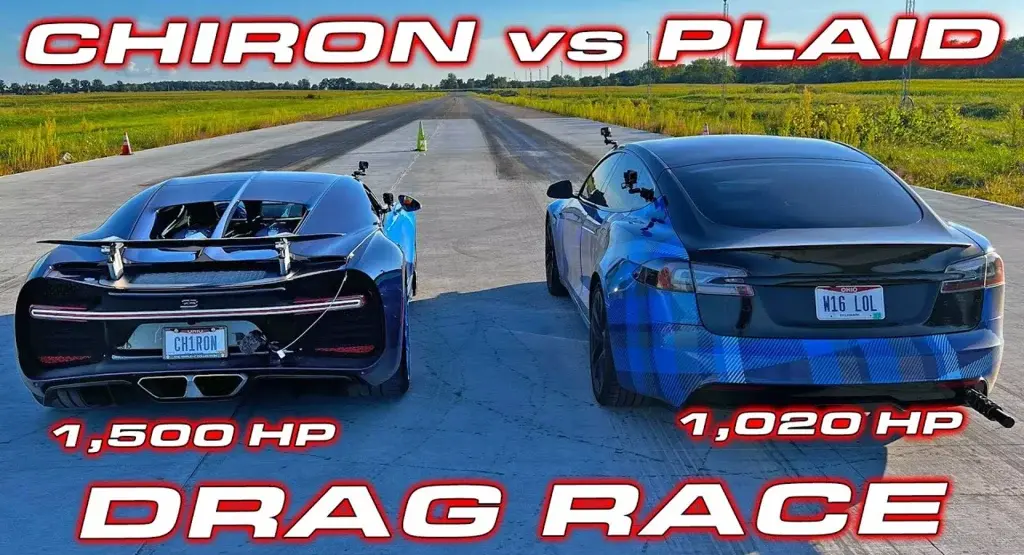 Bugatti Chiron εναντίον Tesla Model S Plaid: Κι όμως, έχασε…