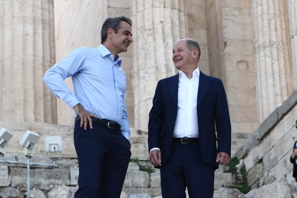 Σολτς-Μητσοτάκης: Μήνυμα συνεργασίας σε δύσκολες εποχές