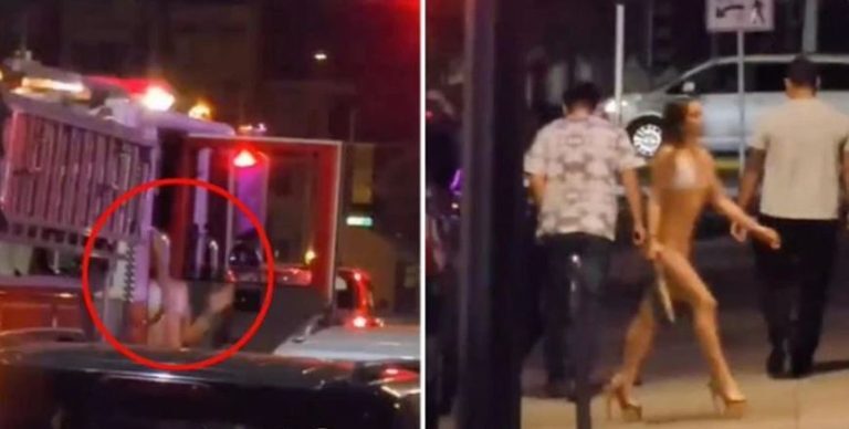 Σάλος με γυναίκα που βγήκε από πυροσβεστικό όχημα – Δεν φορούσε ρούχα και μπήκε κατευθείαν σε στριπτιτζάδικο [βίντεο]