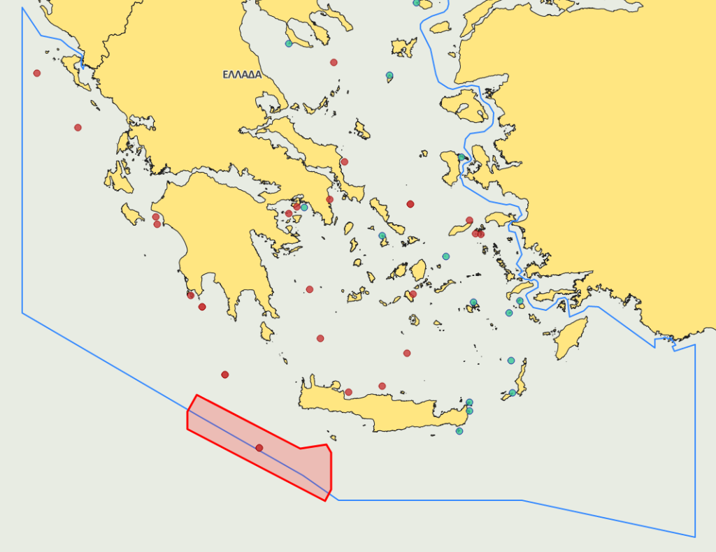 Εκδόθηκε νέα Navtex – Νότια της Κρήτης επεκτείνονται οι ενεργειακές έρευνες