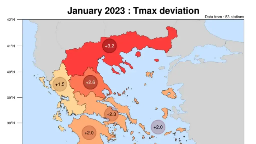 Καιρός-Meteo: O πιο θερμός Ιανουάριος των τελευταίων 14 ετών