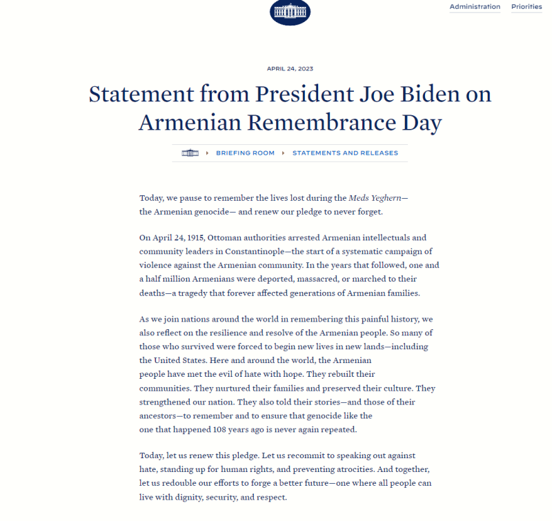 Μπάιντεν γενοκτονία