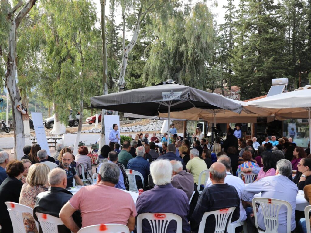 Κοσμοσυρροή στις ομιλίες Μηταράκη στη Χίο – Μήνυμα νίκης της ΝΔ στις 21 Μαΐου