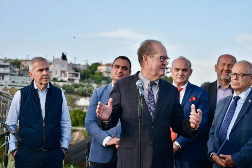 Θεμελιώθηκε η νέα γέφυρα του Ευρώτα στη Σκάλα από τον περιφερειάρχη Πελοποννήσου Π. Νίκα