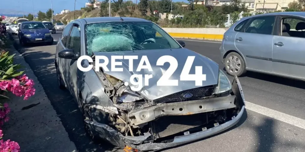 Ηράκλειο: Τροχαίο με καραμπόλα τριών οχημάτων -Τραυματίστηκαν δύο κοπέλες [εικόνες]