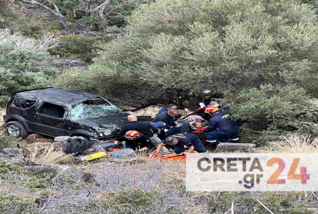 Γυναίκα στην Κρήτη έπεσε σε γκρεμό 50 μέτρων με ΙΧ – Σώθηκε από θαύμα [Eικόνες]
