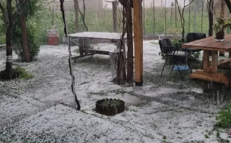 Μεγάλες καταστροφές από χαλάζι στην Καρυά Ολύμπου – Ζημιές στις καλλιέργειες [Εικονες]