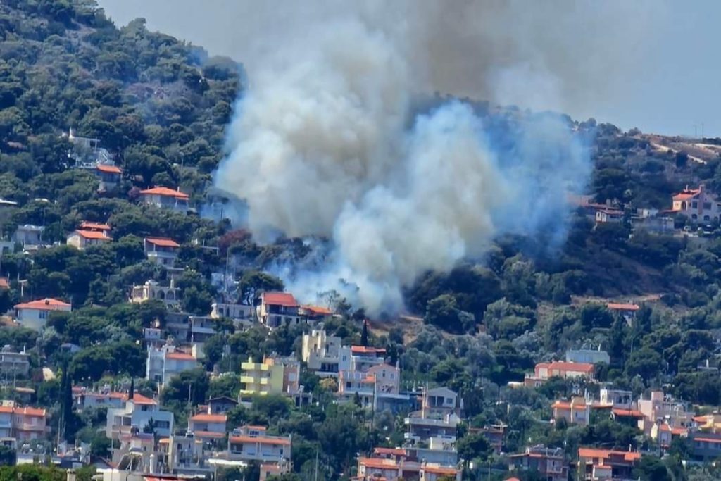 Φωτιά στην Αρτέμιδα: Προσαγωγή ενός ατόμου – Παρατηρήθηκαν ύποπτες κινήσεις