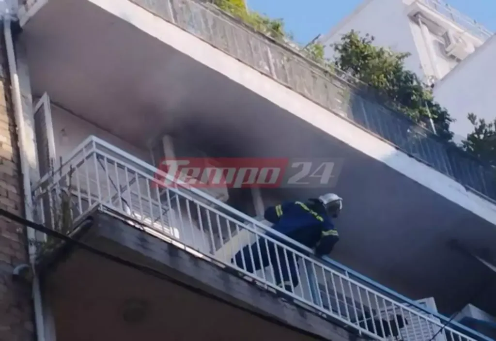 Πάτρα: Φωτιά σε διαμέρισμα στο κέντρο της πόλης από κλιματιστικό [βίντεο]
