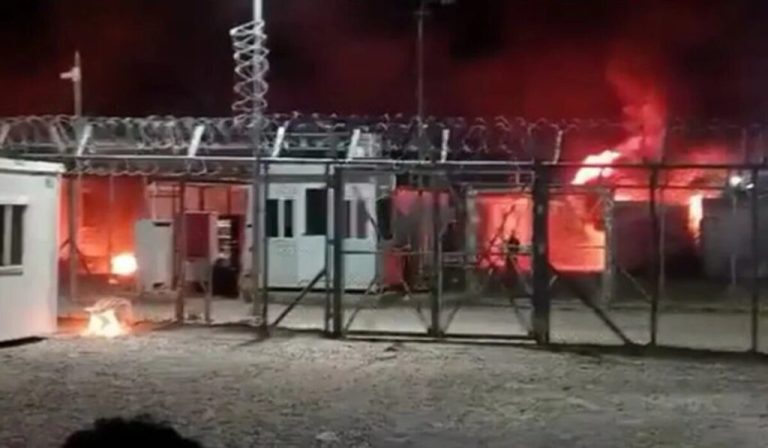 Αμυγδαλέζα: Επεισόδια και φωτιές στο Κέντρο Κράτησης αλλοδαπών