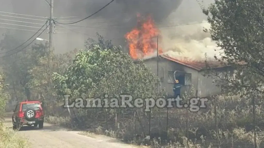 Φωτιά στη Λαμία: Εκκενώνεται το βόρειο τμήμα της πόλης – Κάηκαν σπίτια