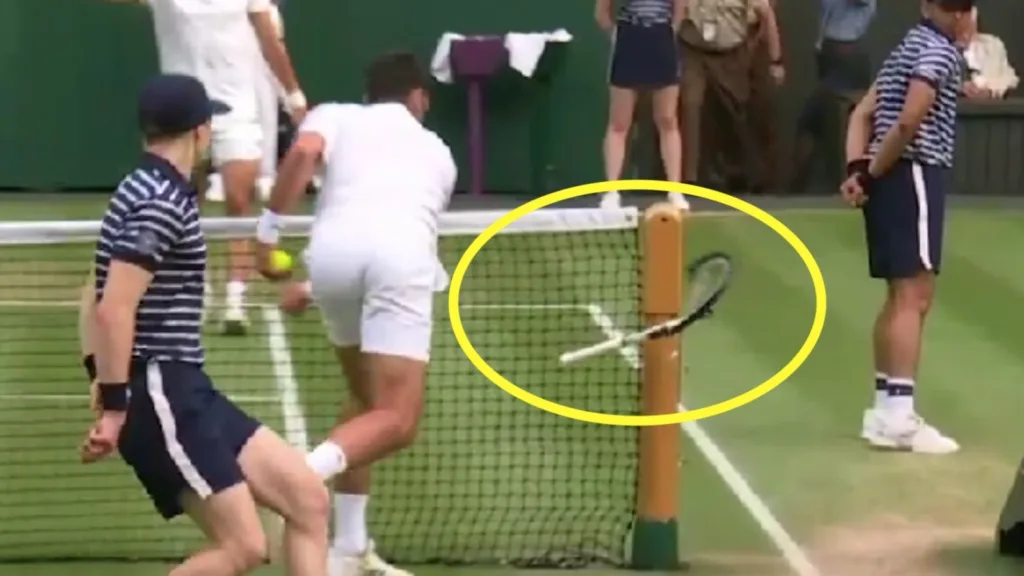 Wimbledon: Πρόστιμο – ρεκόρ στον Τζόκοβιτς για τη ρακέτα που έσπασε στο φιλέ