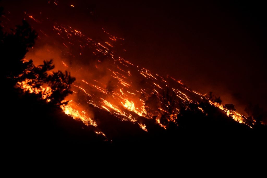 Φωτιά στη Μάνη: Ισχυρές επίγειες δυνάμεις στο Πάλιρο