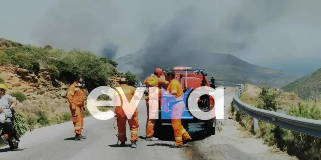 Κάρυστος: Μήνυμα του 112 για εκκένωση του οικισμού Άγιοι