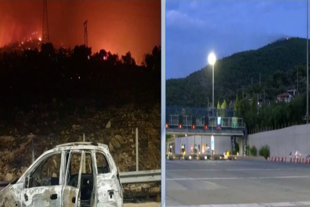 Φωτιά στη Νέα Πέραμο από αυτοκίνητο που λαμπάδιασε – Καίει δασική έκταση μετά τα διόδια Ελευσί