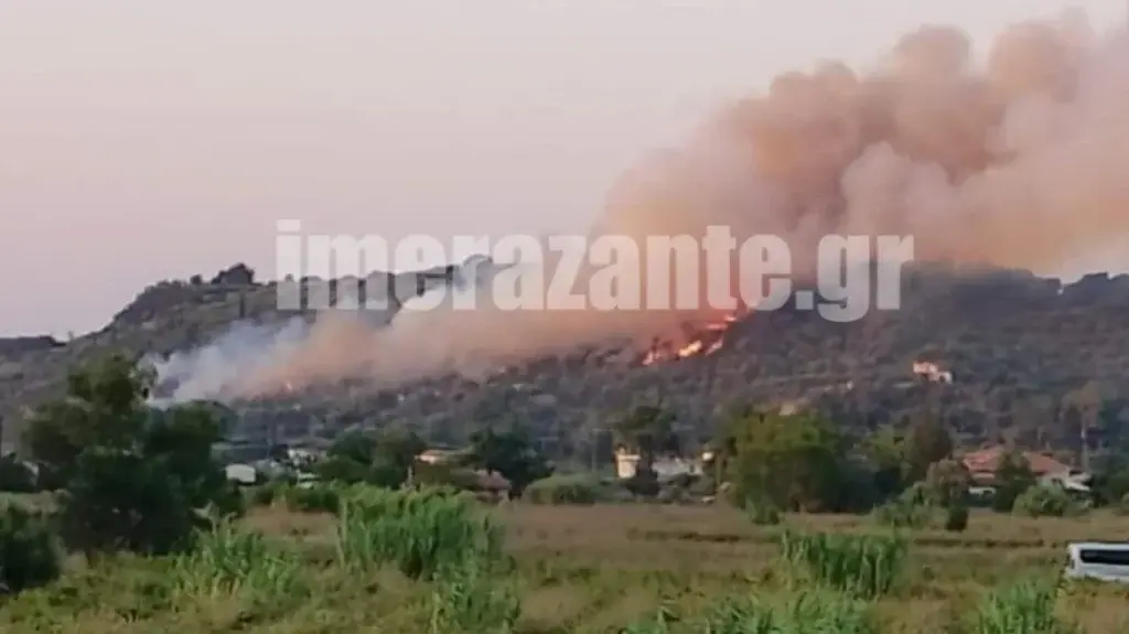 Φωτιά τώρα στη Ζάκυνθο – Έχει ζητηθεί εκκένωση