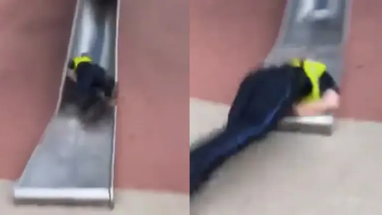 Viral έγινε αστυνομικός που τραυματίστηκε σε παιδική χαρά, κάνοντας…τσουλήθρα [βίντεο]