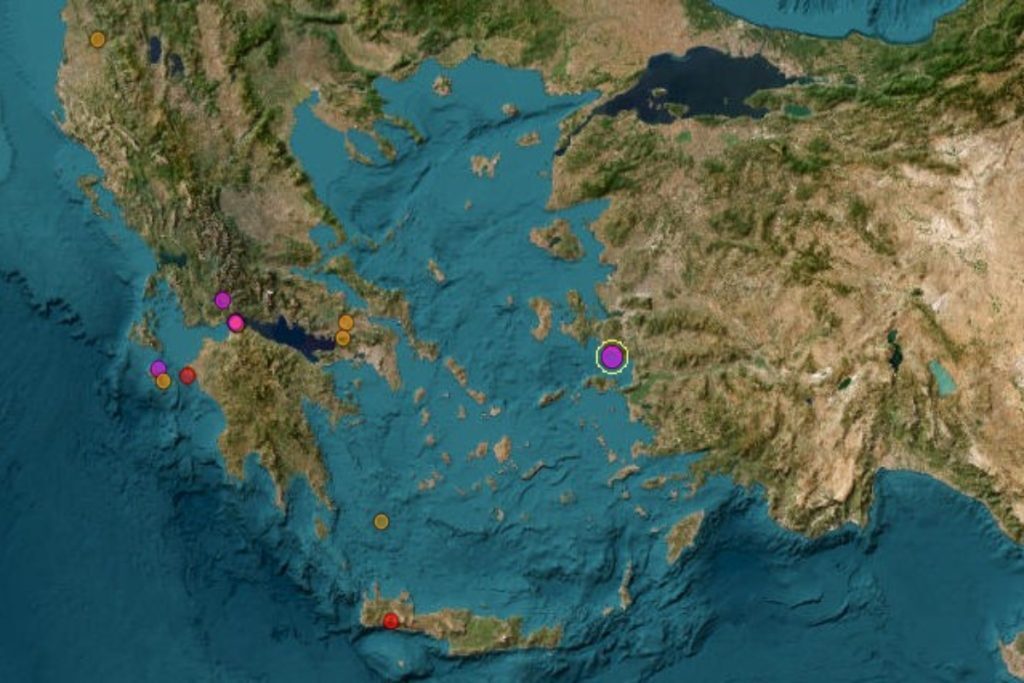 Σεισμός κοντά στη Σάμο – Τι δίνει το Γεωδυναμικό Ινστιτούτο