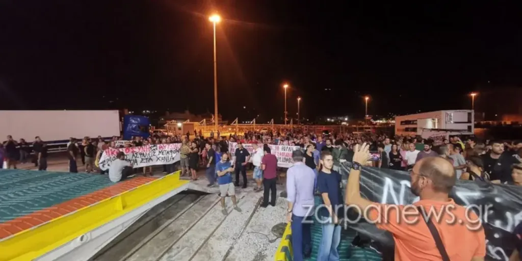 Blue Ηorizon: Ενταση σε συγκέντρωση διαμαρτυρίας στη Σούδα για τον 36χρονο Αντώνη