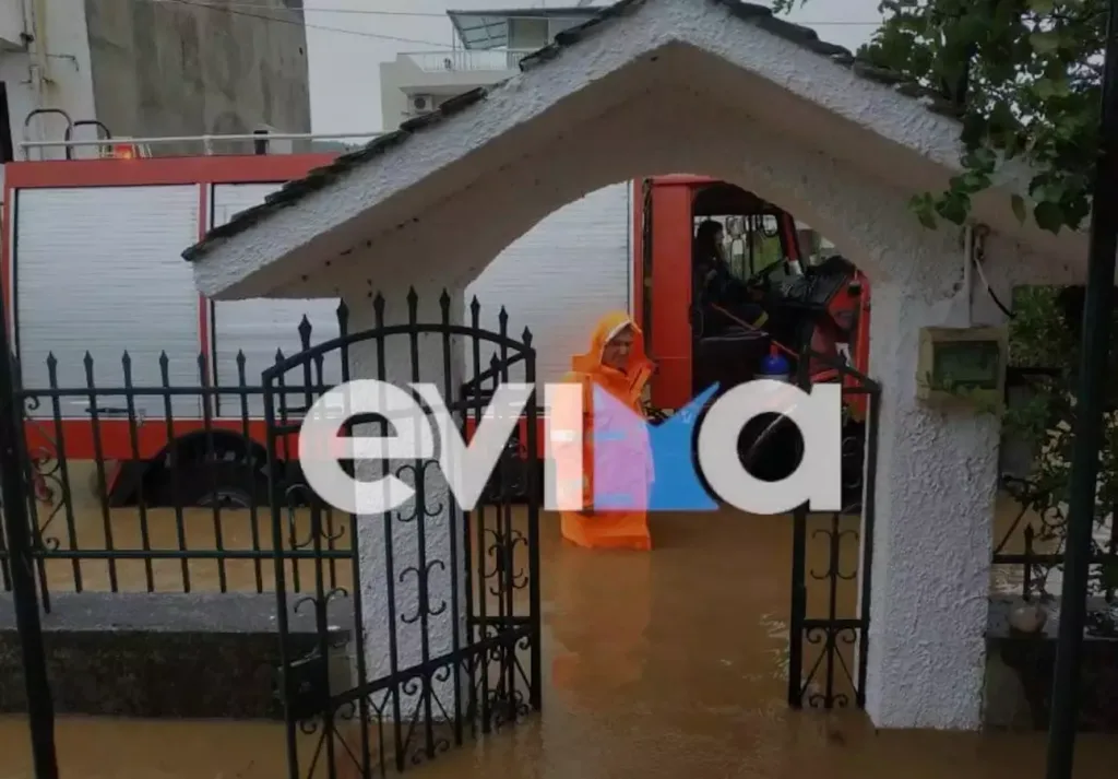 Κακοκαιρία Elias: Σαρώνει την Εύβοια – Σοβαρά προβλήματα στο Πευκί – Πλημμύρισαν σπίτια